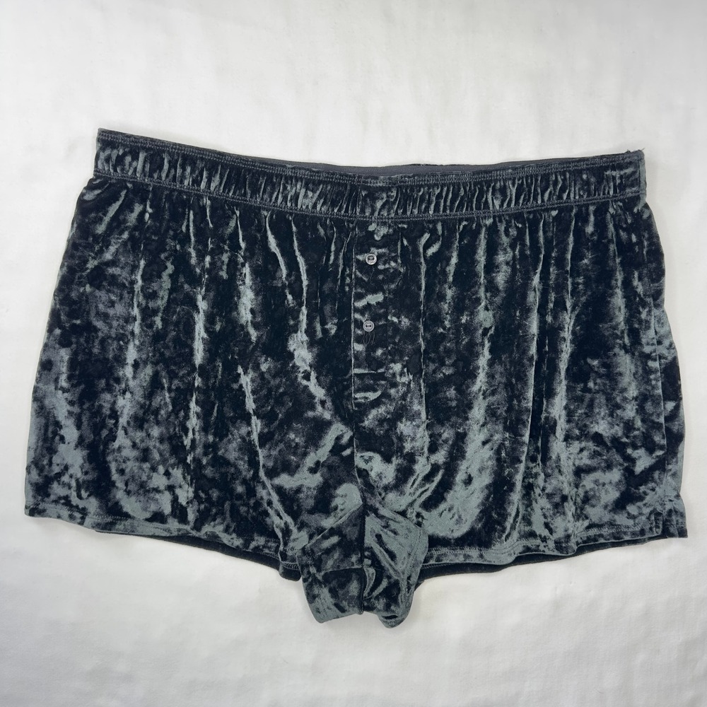 Victoria's Secret Shorts Women's XL Black Velour Pajama Pjs Sleep Loungewear